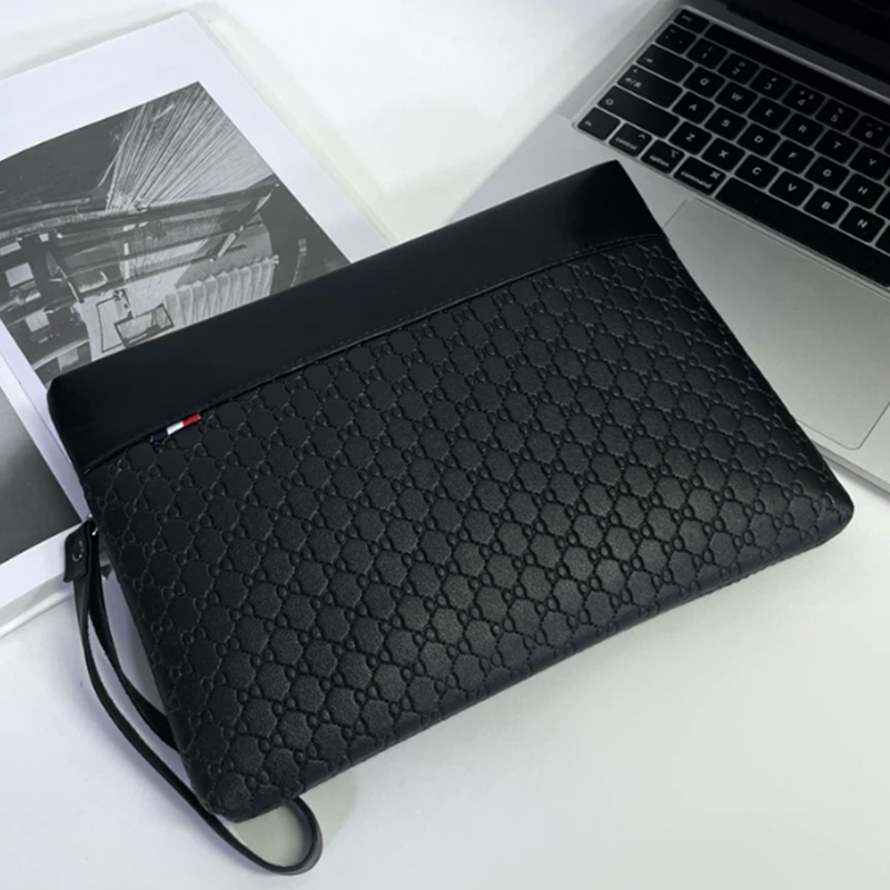 Leather Wallet Men - Designer Business Bag Leather Men Clutch