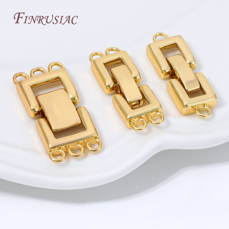 Gold Plated Jewelry - 18K Gold Plated Multi Strands Clasp