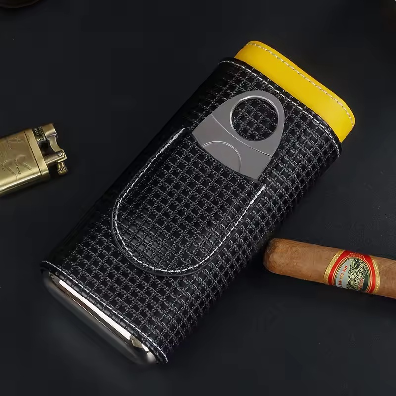 Portable Leather Cigar Humidor - Premium Cigar Case recension och pris
