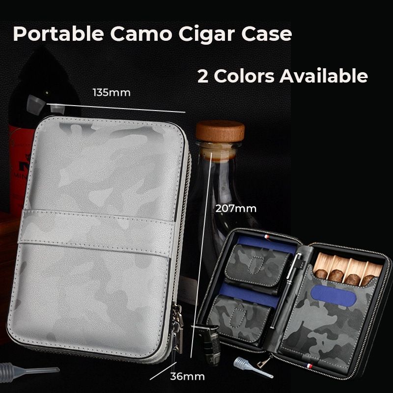 Leather Travel Cigar Case Hold - Premium Cigar Case recension och pris