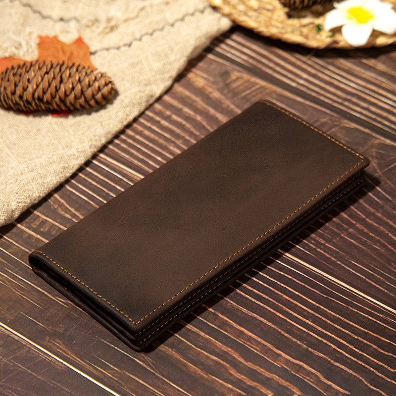 Men's Genuine Leather Long Wal - Leather Wallet Men recension och pris