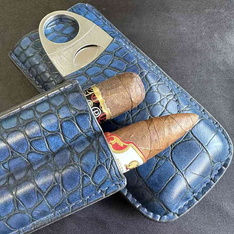 Cigar Tube 2 Slots Case with C - Premium Cigar Case recension och pris