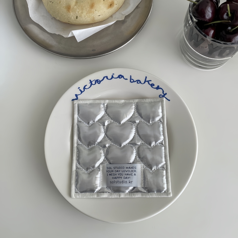 Korean Ins Love Quilted Metal  - Marble Coaster Set recension och pris