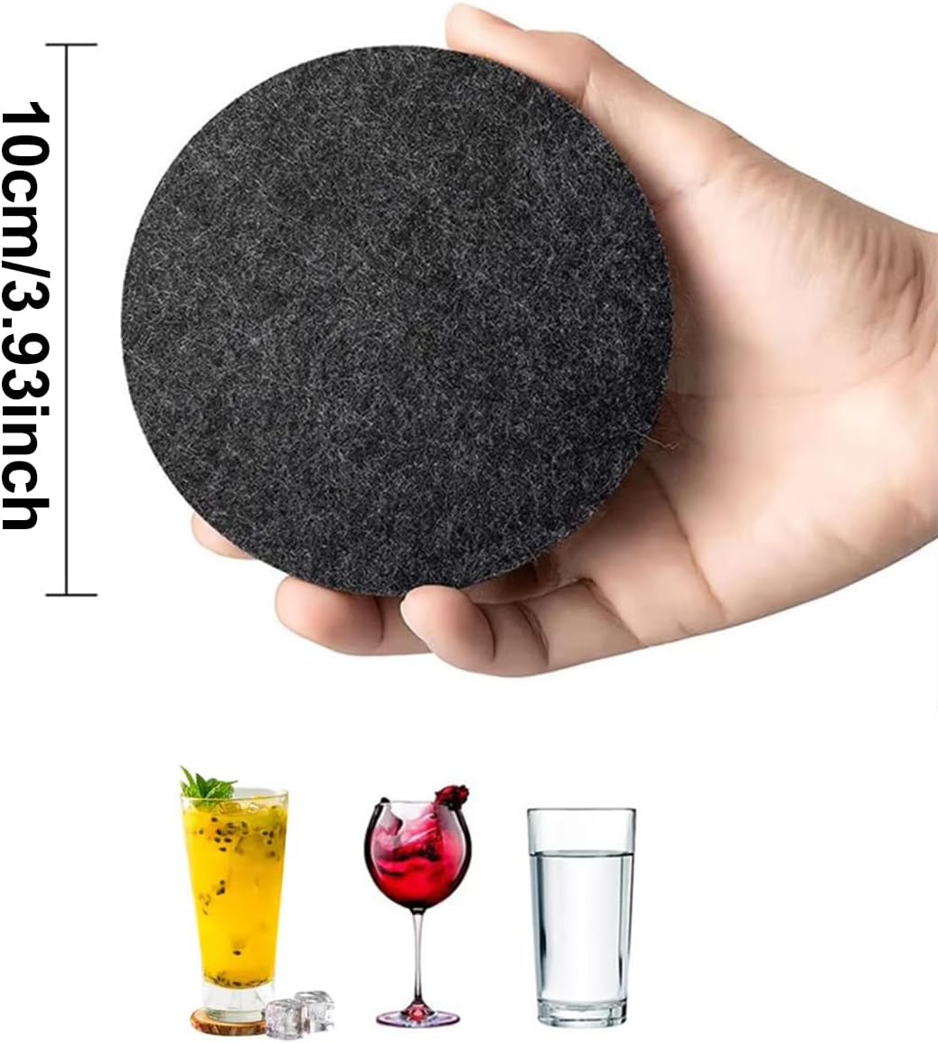 10pcs Round Felt Coaster Dinin - Marble Coaster Set recension och pris