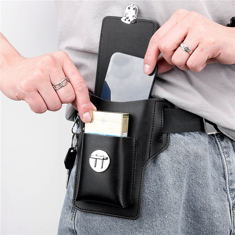 Phone Belt Bag For Men Bags Ce - Leather Wallet Men recension och pris
