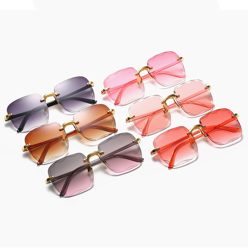 1/3PCS New Rimless Women's Sun - Designer Sunglasses recension och pris
