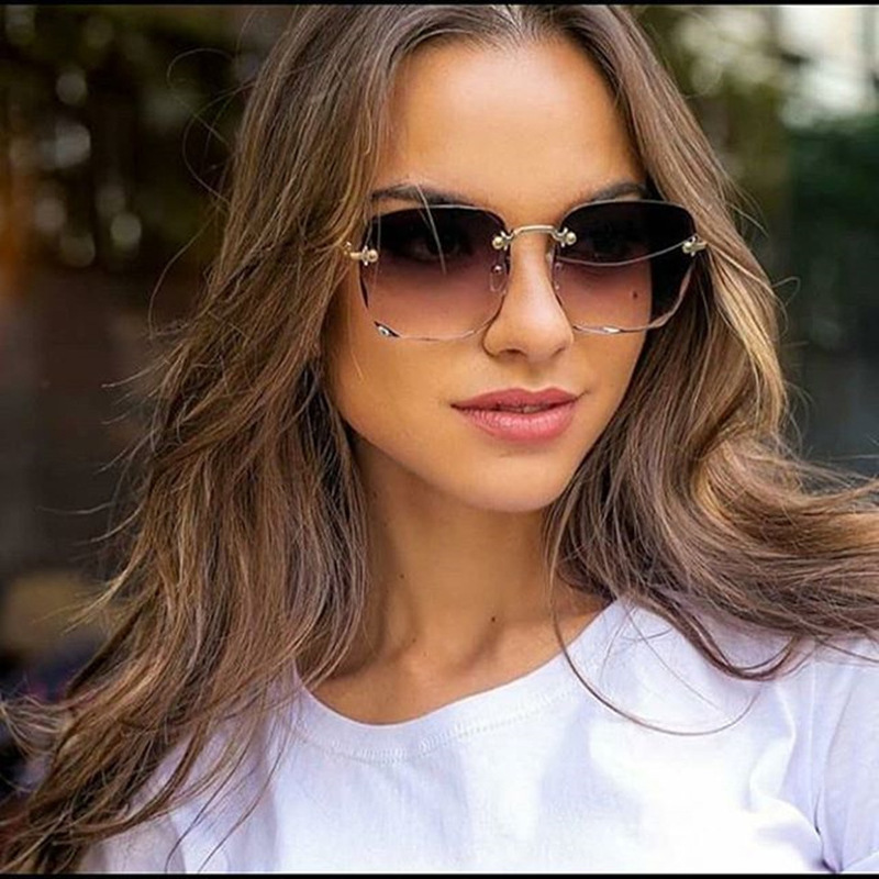 1/3PCS New Rimless Women's Sun - Designer Sunglasses recension och pris