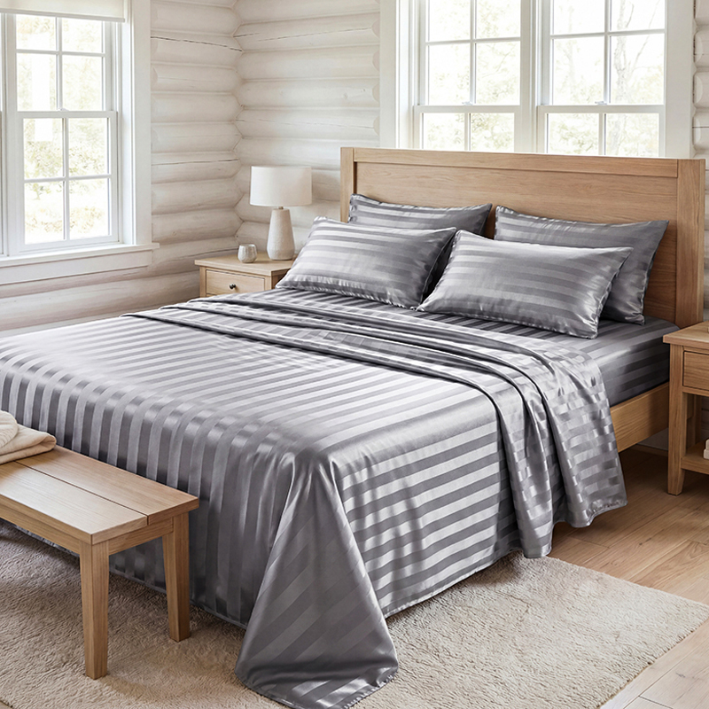 Wrinkle Resistant Striped Sati - Silk Pillowcase recension och pris
