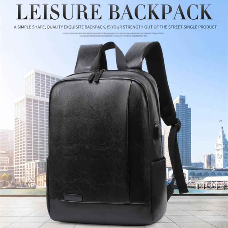 Men Fashionable Backpack PU Le - Leather Briefcase recension och pris