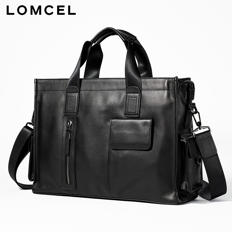LOMCEL P116 fashionable handba - Leather Briefcase recension och pris