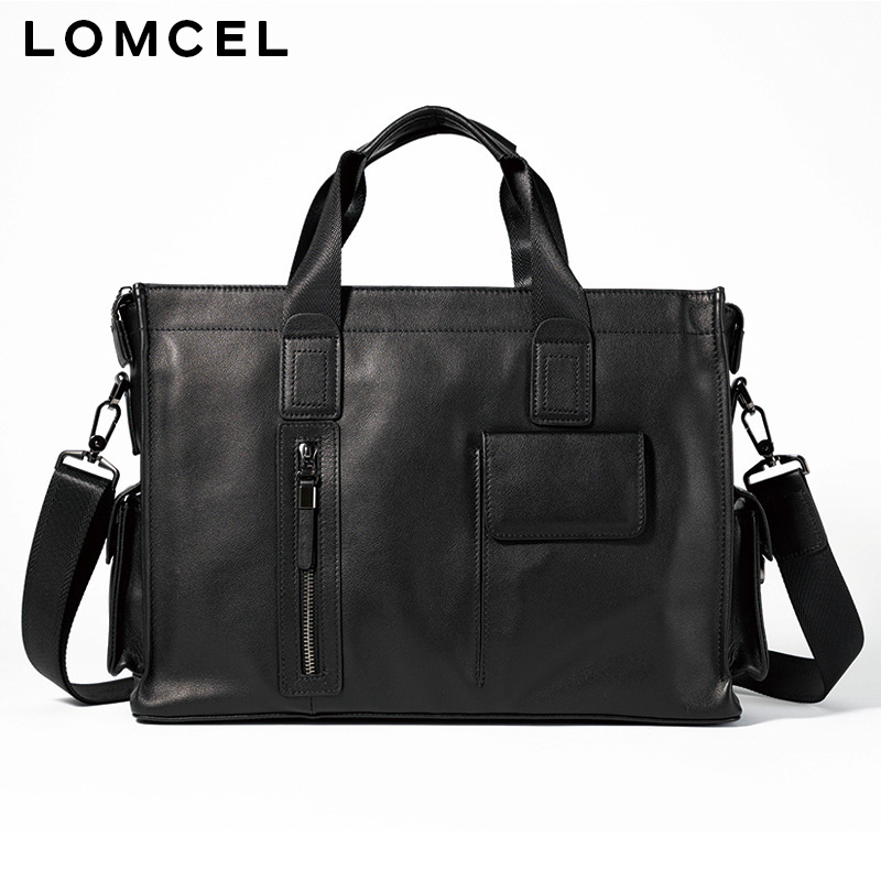 LOMCEL P116 fashionable handba - Leather Briefcase recension och pris