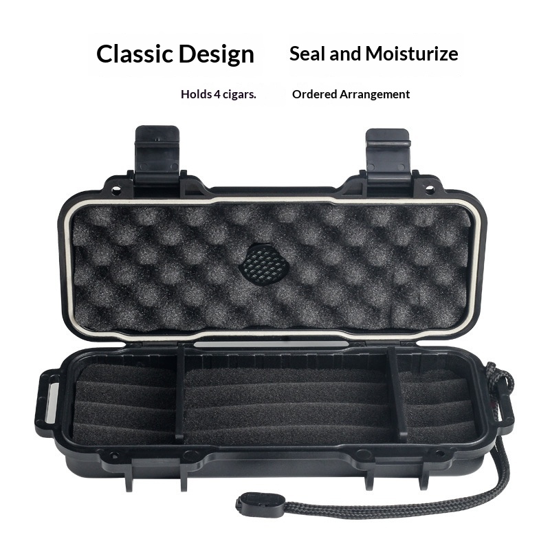 Portable Cigar Humidor With Hu - Premium Cigar Case recension och pris