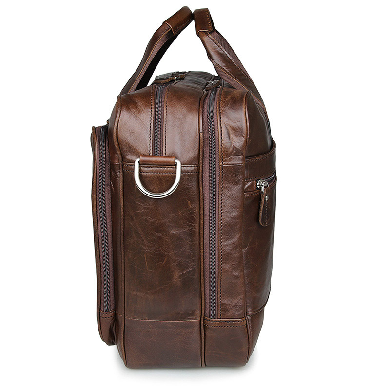 LACHIOUR Genuine Leather Men B - Leather Briefcase recension och pris